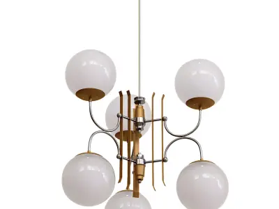 STILNOVO 6-LIGHT CHANDELIER 3D model