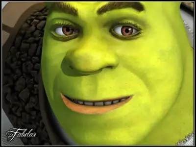 Shrek animated character from 3D model
