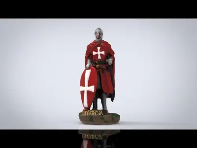 TEMPLAR KNIGHT  Low-poly 3D model