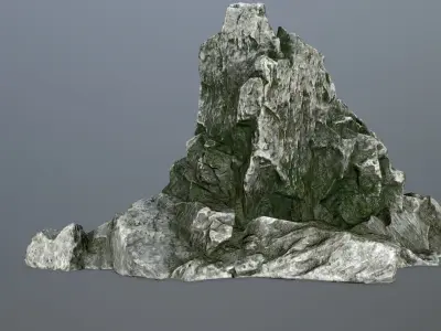 rock gate Low-poly 3D model