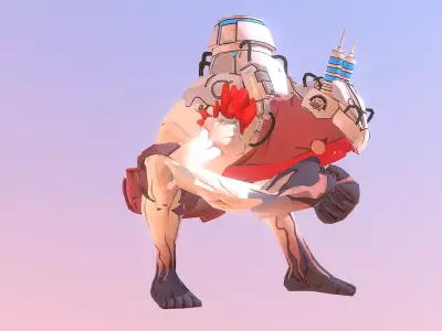 Hollow Cyborg Expirmental Monster EATING fbx png 3D model