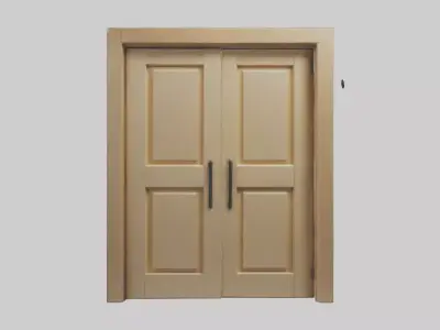Pocket door model Low-poly 3D model