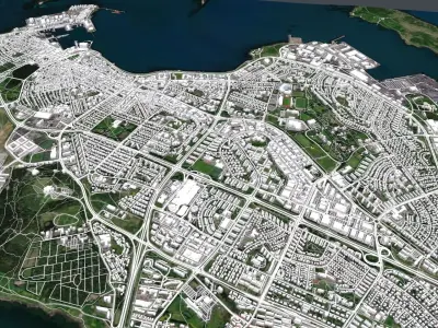 Cityscape Reykjavik Iceland 3D model