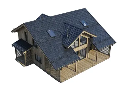 Modern house V102 3D model