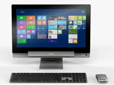 Asus Transformer AiO all-in-one PC Low-poly 3D model