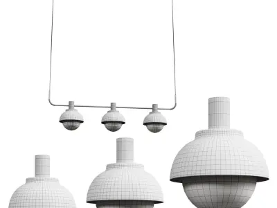 Chandelier Monike LD1070-3B Lighting fixture 3D model
