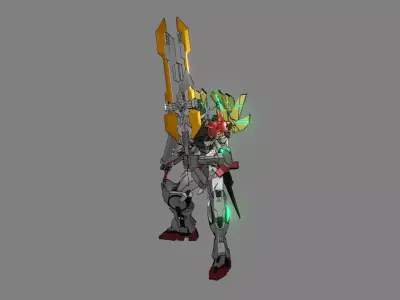 Attacker Gundam 8 A 3D model