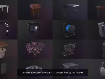 Ultimate 3D Asset Collection 110 Models Part 2 3D Model Pack