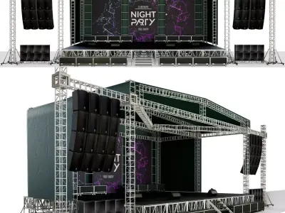 Concert scene 3D model