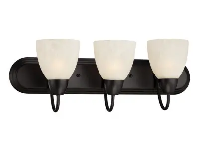 Jefferson 3 - Light Bath Bar - 2 Colour 3D model