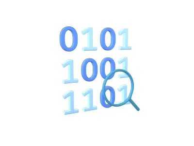 Data Search Icon v1 001 Low-poly 3D model