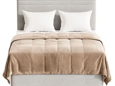 Sealy Auckland Firm Support Divan Bed Set 3D model