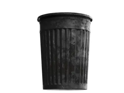 Trash Can Low-poly 3D model 24