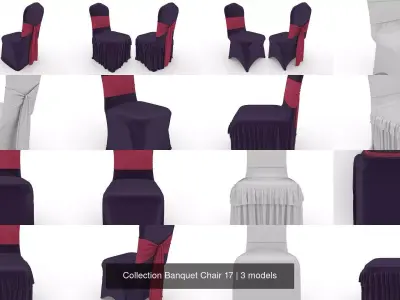 Collection Banquet Chair 17 3D Model Pack