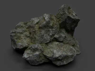 Rock 7-1 Low-poly 3D model