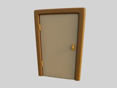 Cartoon Door 1b 3D model