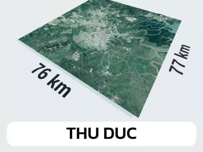 Thu Duc Vietnam City Landscape 3D Model 3D model