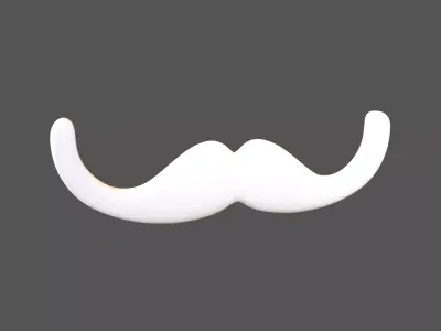 Mustache Symbol V1 002 Low-poly 3D model