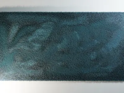 Blue Furry Carpet 3D model