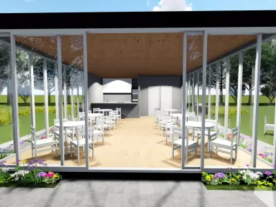 Cafe design 3D model