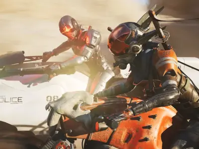 Hover Bike Sci-fi Police Vehicle 3D Model 3D model