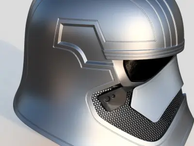 PHASMA STORMTROOPER CAPTAIN REAL SIZE HELMET 3D print model