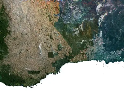 Australia Terrain 3D Map 3D model