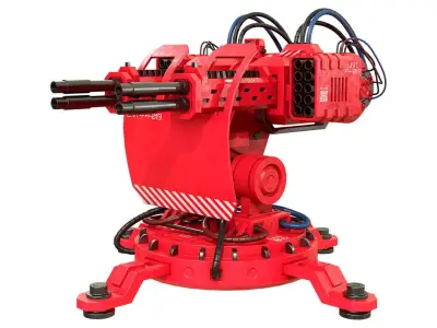 Turret Concept-2-Red 3D model