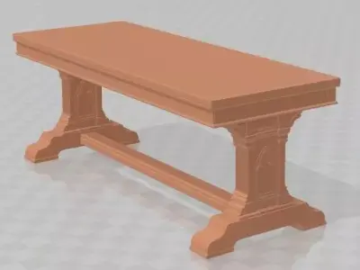 Table - Medieval 2 Printable 3D print model