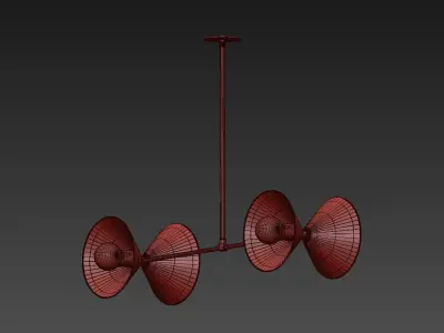 Polarize Pendant Light in Brass With Celadon 3D model
