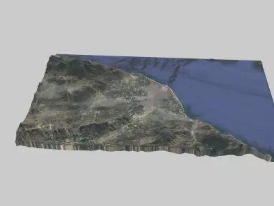 Oxnard City Low-poly 3D model