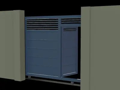 Sliding Gate Low-poly 3D model