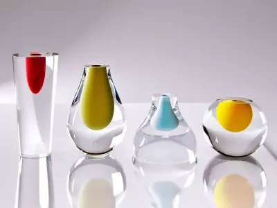 Contour vase and bowl Free 3D model