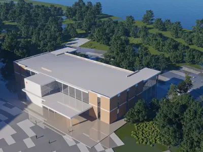 hospital Low-poly 3D model