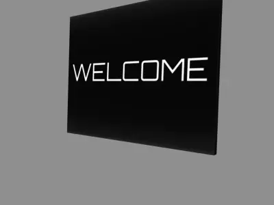 Sign welcome  Low-poly 3D model