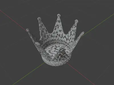 Decorative Wireframe Crown Print Model 3D print model