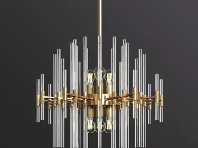 Quebec 6 Light Chandelier 3D model