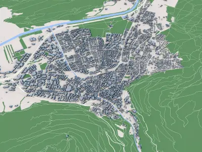 Chur City Switzerland 3D model
