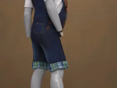 Monkey Overall Outfit for Genesis 9