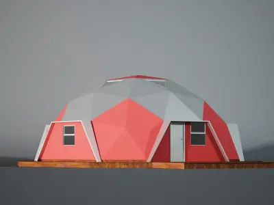 Geodome house 3D model