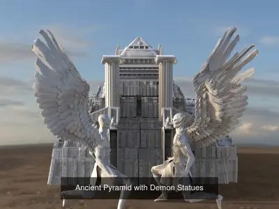 Fantasy Nile Egyptian Pyramid collection 3D Model Pack