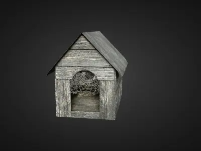Dog House Game ready Low-poly 3D model