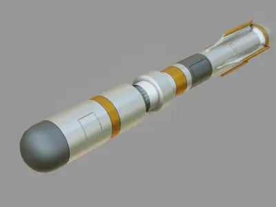 Sci-Fi Missiles - Low Poly - Game Ready - PBR Low-poly 3D model