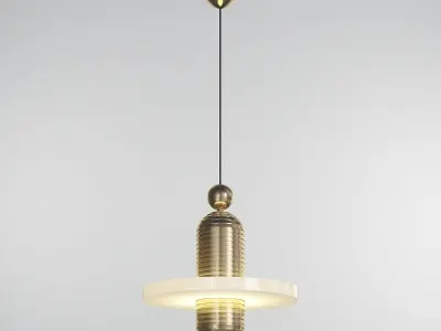 SPECTATOR pendant light in brass 3D model