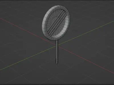 3D road forbidding sign 3D model