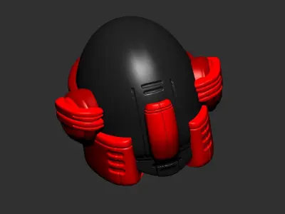 helmet high poly sculpt 3d printable ver 7 3D model 3D model 209
