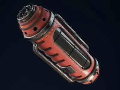 Radioactive Power Capsule Low-poly 3D model