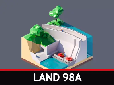 land 98A Low-poly 3D model