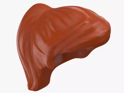 Lego Hair 03 Light Brown 3D model