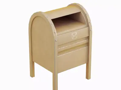 Old Dirty MailBox 02 Low-poly 3D model